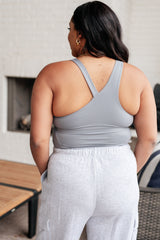 Doing it For Me Asymmetrical Tank in Rhino Grey - Liarian Unlimited Boutique