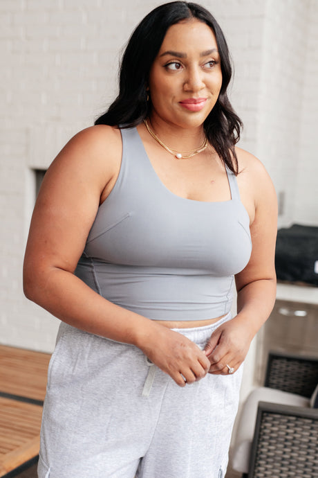 Doing it For Me Asymmetrical Tank in Rhino Grey - Liarian Unlimited Boutique