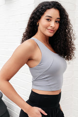 Doing it For Me Asymmetrical Tank in Rhino Grey - Liarian Unlimited Boutique
