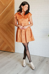 Vestido camisero de gamuza sintética Don't Hang Up