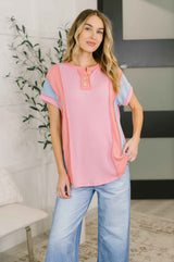 Don't Stop Til' You Get Enough Color Block Top