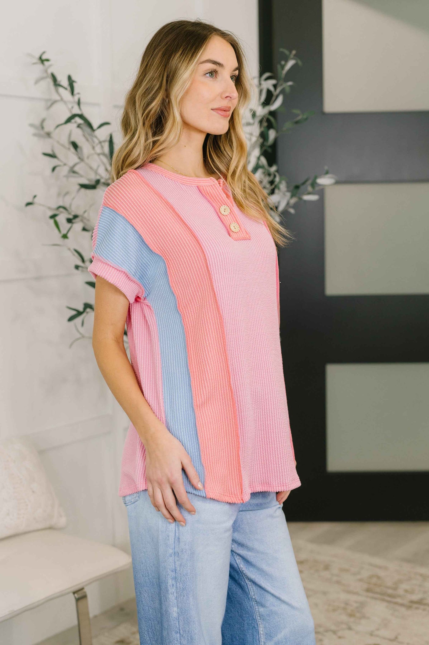 Don't Stop Til' You Get Enough Color Block Top