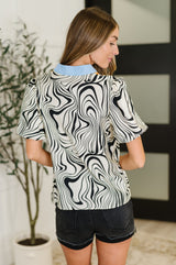 Don't Want to Wait Zebra Print Top