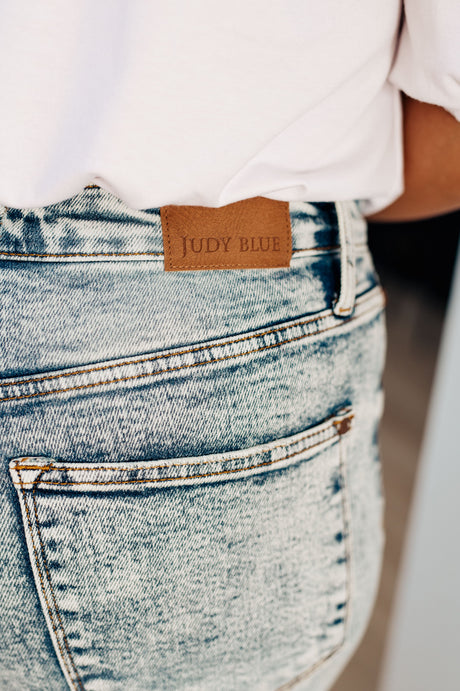 Dory High Waist Mineral Wash Raw Hem Wide Leg Jeans - Liarian Unlimited Boutique