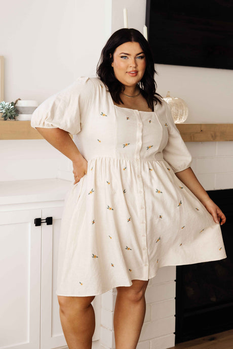 Dream a Little Dream Embroidered Dress - Liarian Unlimited Boutique