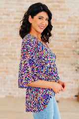 Top peplum Dreamer en multicolor real pintado