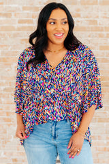 Top peplum Dreamer en multicolor real pintado