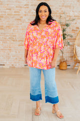 Dreamer Peplum Top in Pink Filigree - Liarian Unlimited Boutique