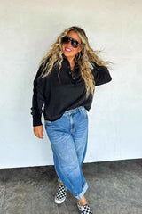 PREORDER: Longer Length Marley Snap Button Sweatshirt