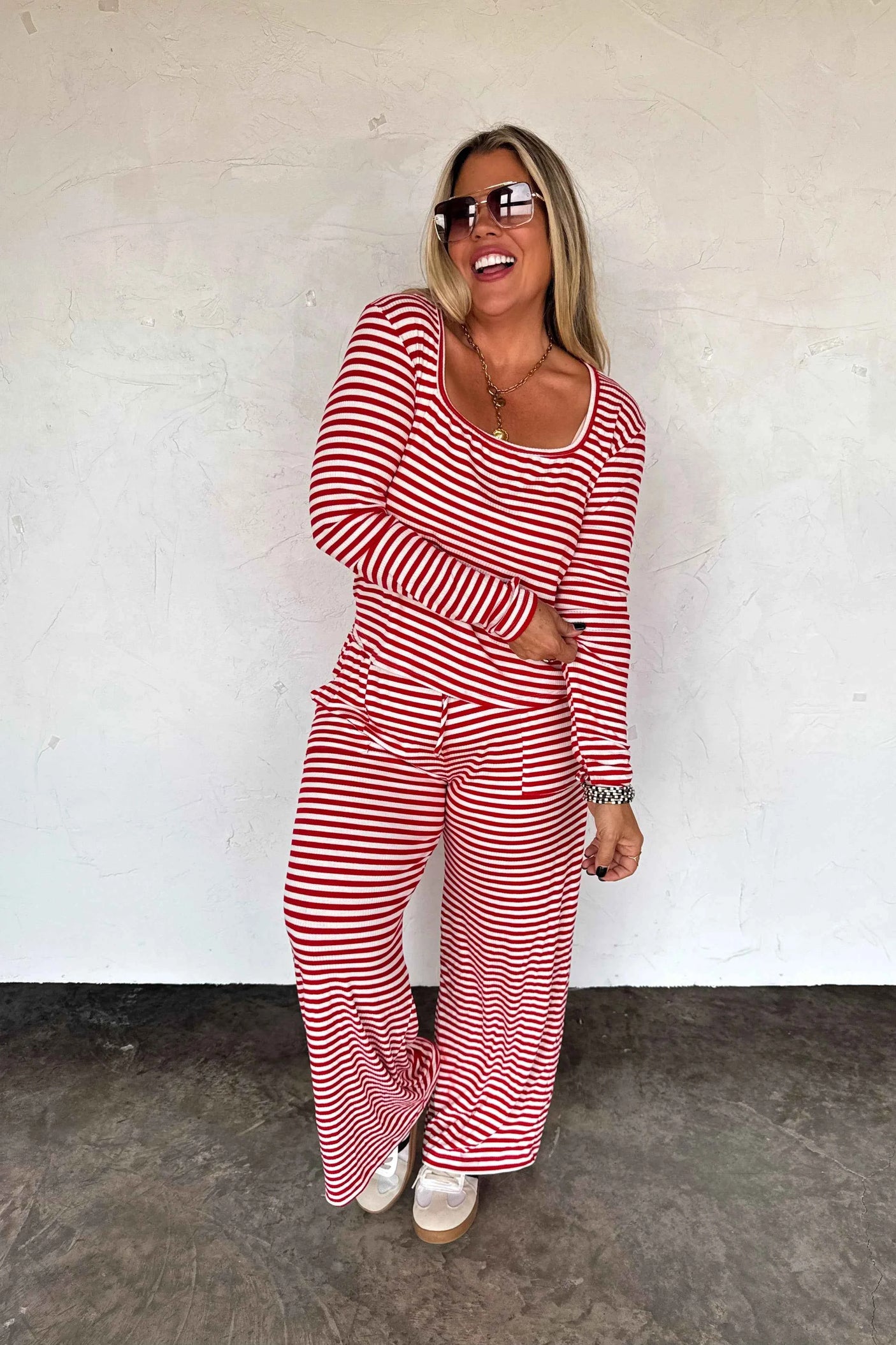PREORDER: Haddie Stripe Lounge Set **Limited Qtys**