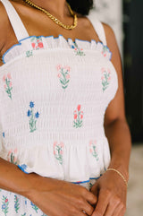 Eager Anticipation Mixed Print Midi Dress