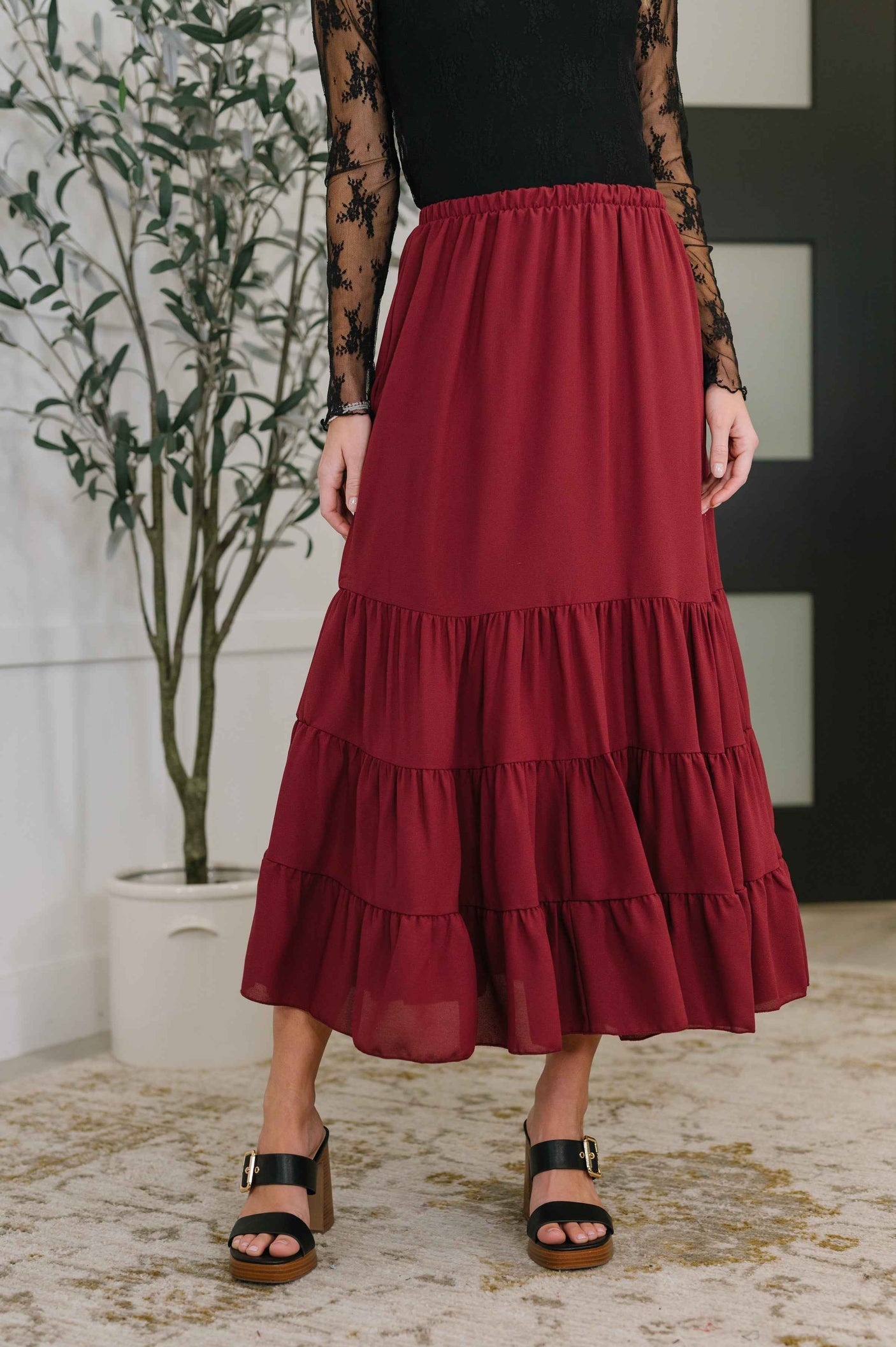Easy Pick Tiered Maxi Skirt