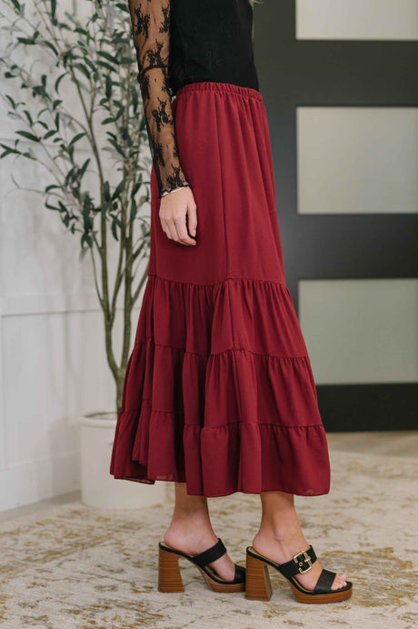 Easy Pick Tiered Maxi Skirt