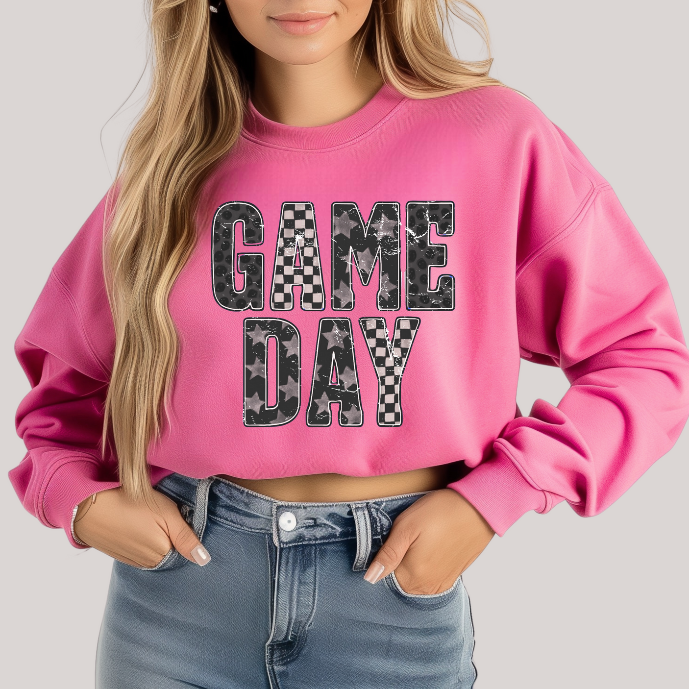 Edgy Gameday in Pink Sweatshirt