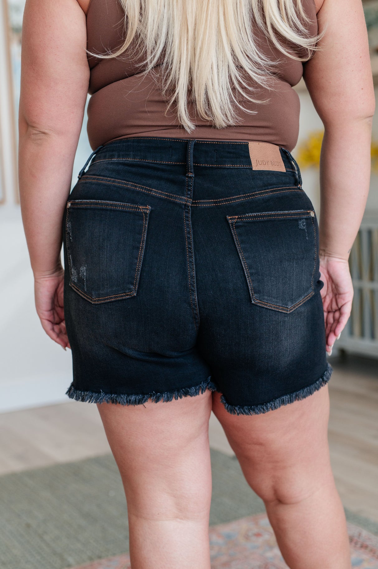 Ember High Rise Control Top Fray Hem Shorts - Liarian Unlimited Boutique