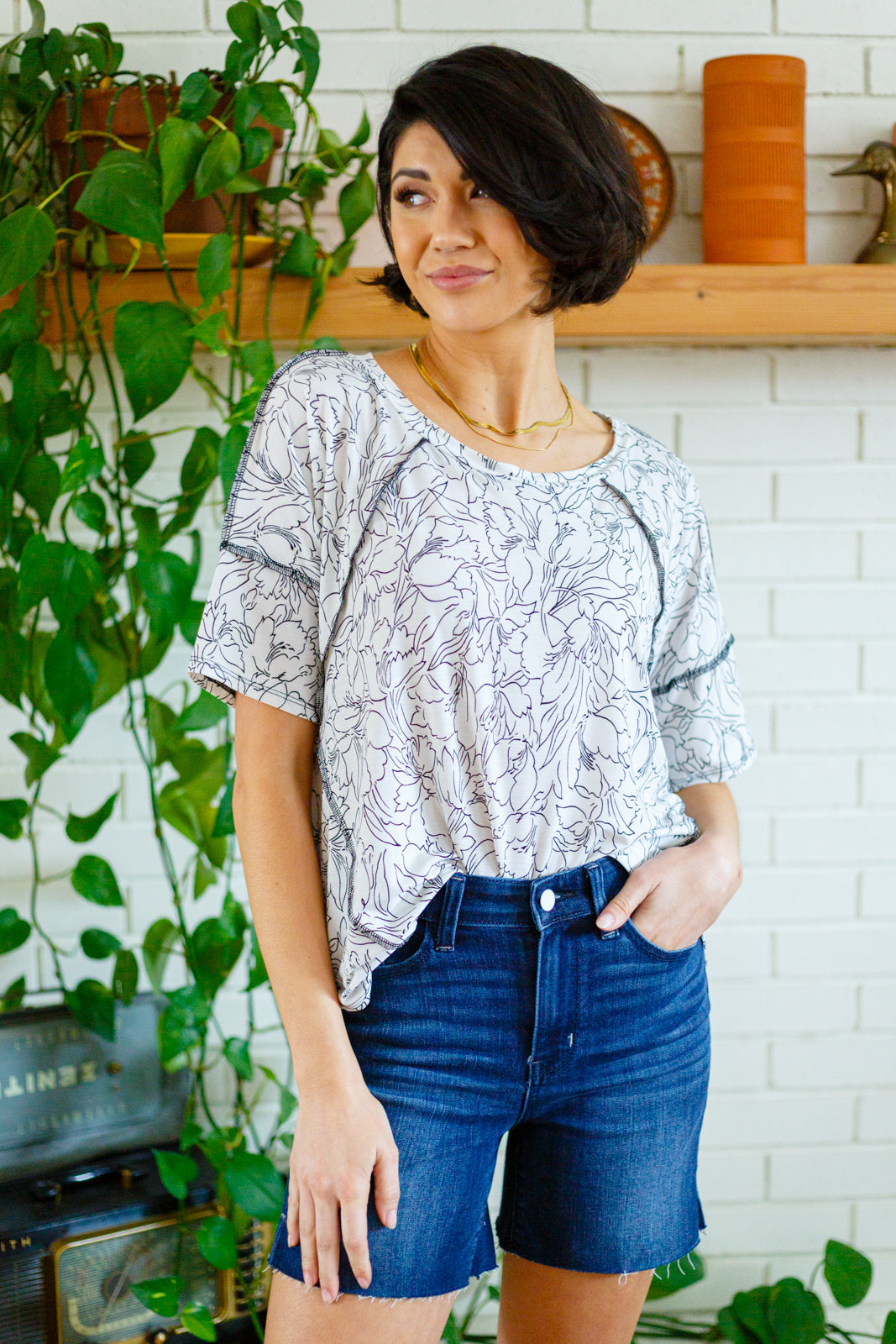 Top floral Alegría sin fin