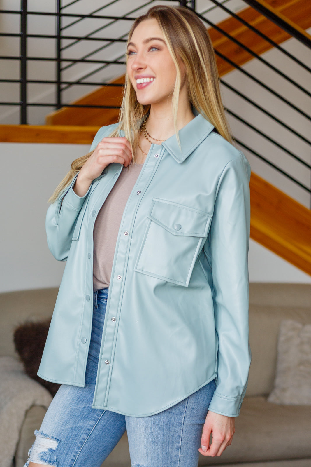 Chaqueta de piel sintética de anhelo infinito 