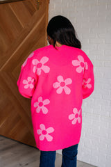 Cárdigan floral Enough Anyways en rosa