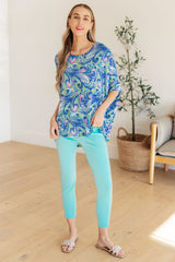 Essential Blouse in Painted Blue Mix - Liarian Unlimited Boutique