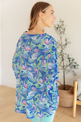 Essential Blouse in Painted Blue Mix - Liarian Unlimited Boutique