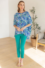 Essential Blouse in Painted Blue Mix - Liarian Unlimited Boutique