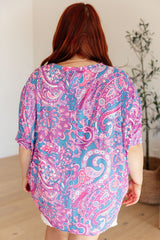 Essential Blouse in Purple Paisley - Liarian Unlimited Boutique