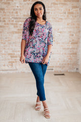 Essentially You Top in Pink Paisley - Liarian Unlimited Boutique