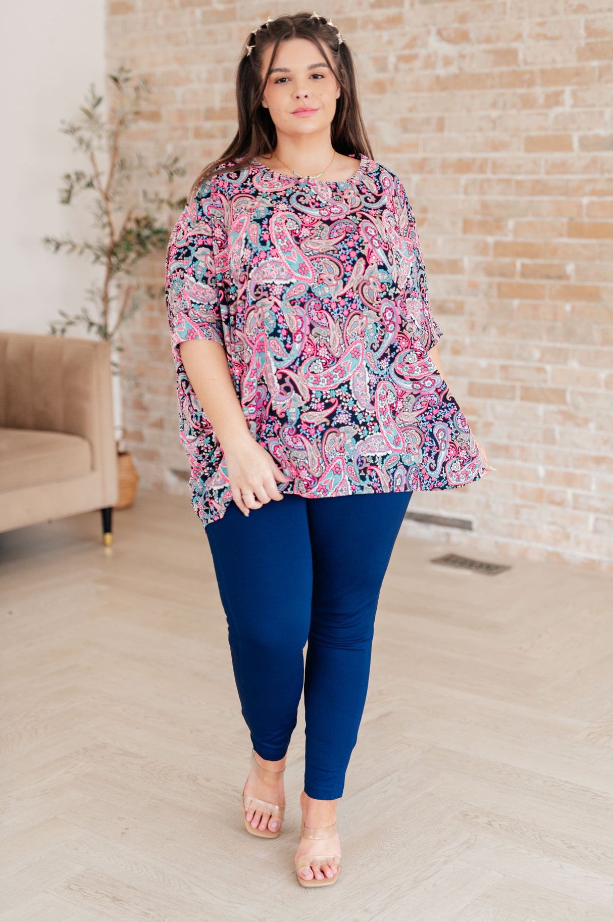 Essentially You Top in Pink Paisley - Liarian Unlimited Boutique