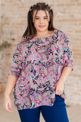 Essentially You Top in Pink Paisley - Liarian Unlimited Boutique