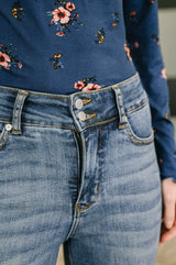 Eva High Waist Flare Tummy Control Double Button WB
