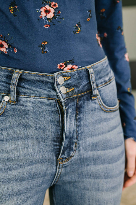 Eva High Waist Flare Tummy Control Double Button WB