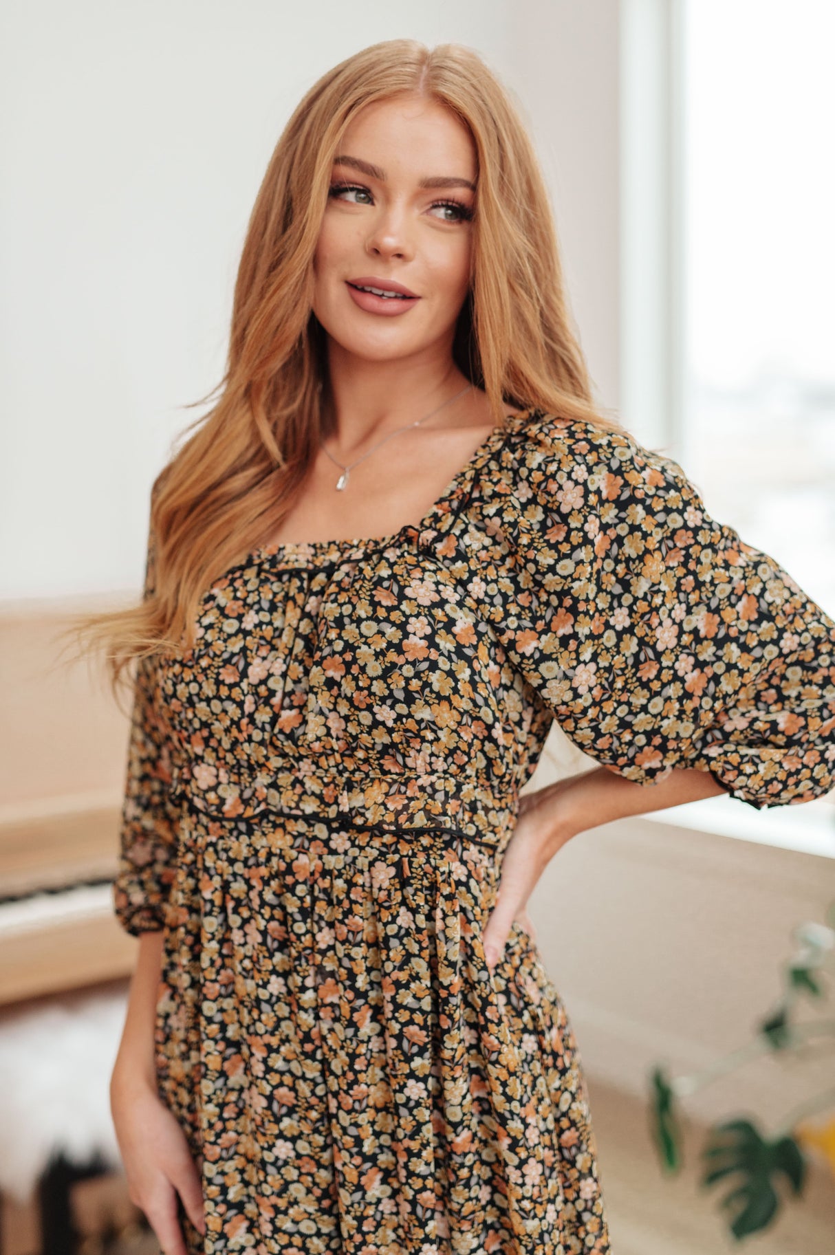 Vestido largo floral Ever So Briefly