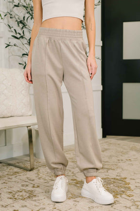 Every Second, Every Hour Jogger Bottoms in Ash Mocha