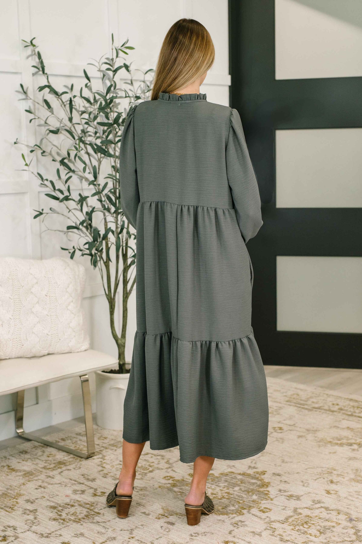 Every Single Touch V-Neck Tiered Dress
