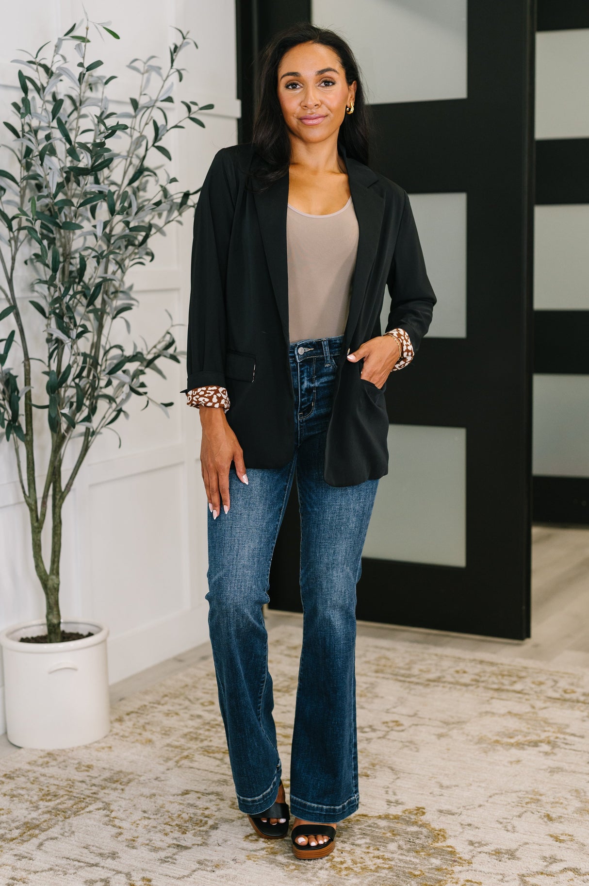 Blazer de uso diario en negro
