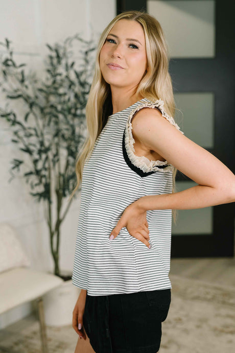 Exceeding Expectations Ruffled Sleeve Blouse