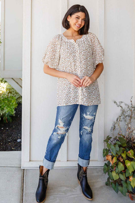 Fancy Me Floral Button Down - Liarian Unlimited Boutique