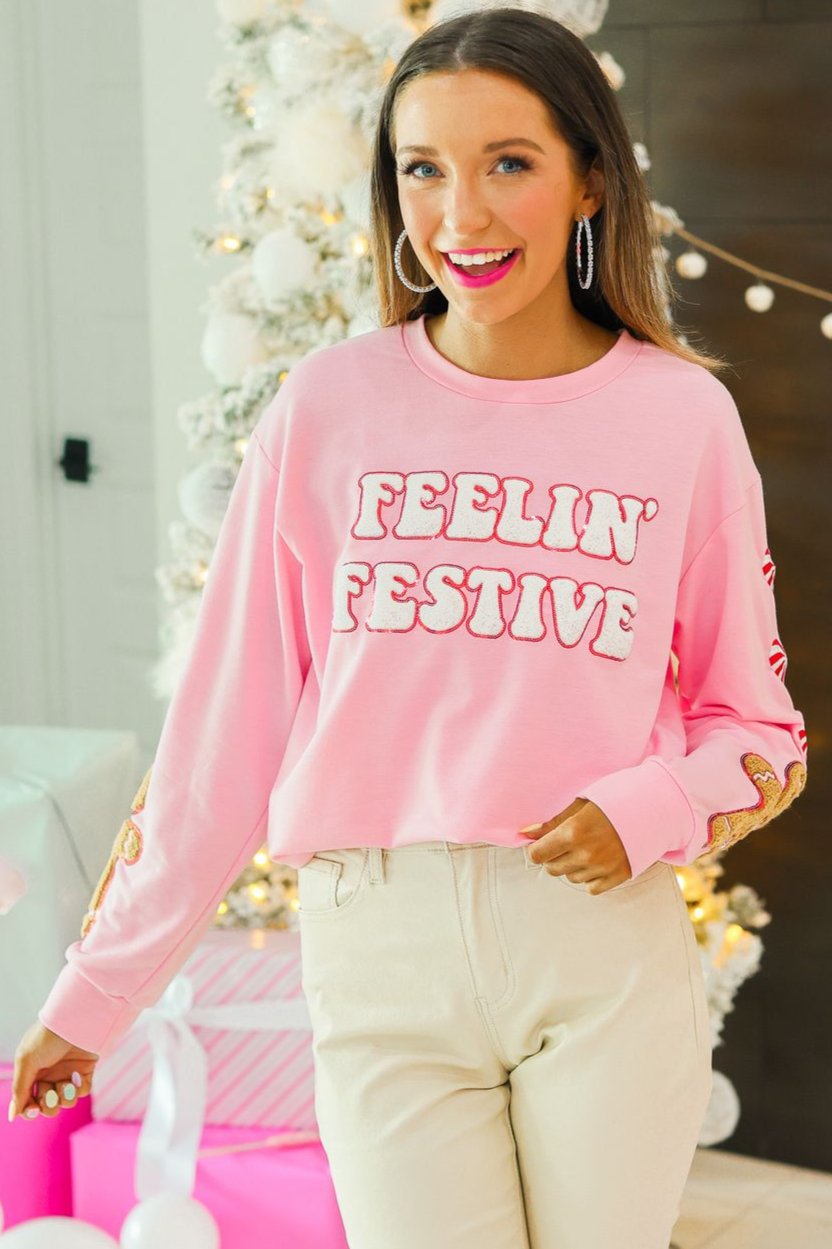 Top rosa festivo