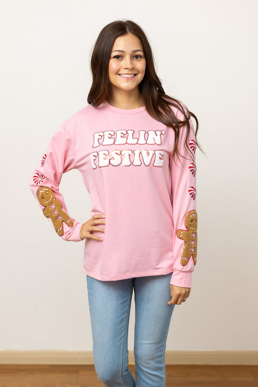 Top rosa festivo