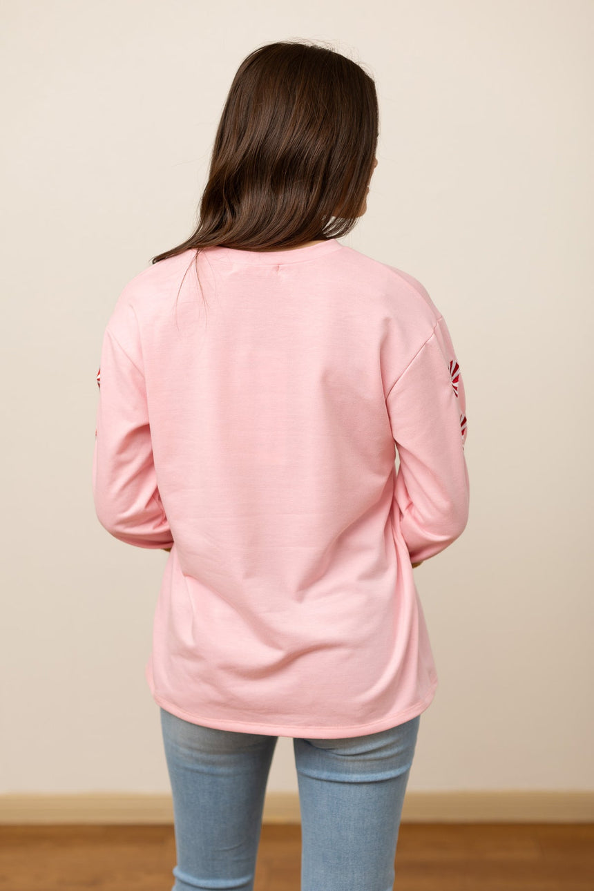 Top rosa festivo