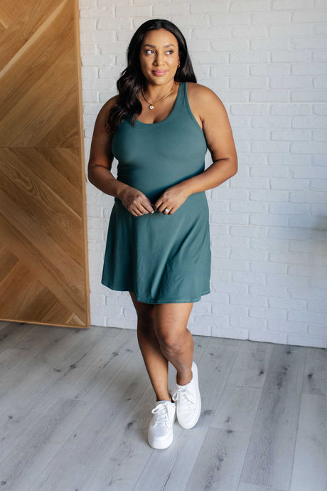 First Serve Dress in Everglade Green - Liarian Unlimited Boutique