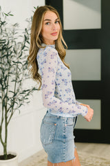 Top de malla Flirty by Nature en azul claro