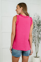 Flourish and Flare Ruffle Detail Tank