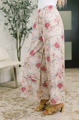 Follow the Flow Wide Leg Floral Bottoms
