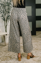 Follow the Flow Wide Leg Leopard Print Bottoms