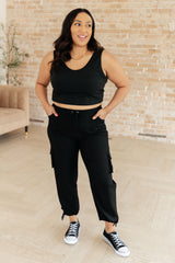 Camiseta corta con cuello en V "Read My Mind"