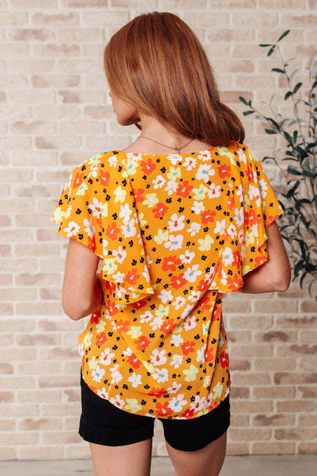 Top floral recién recogido