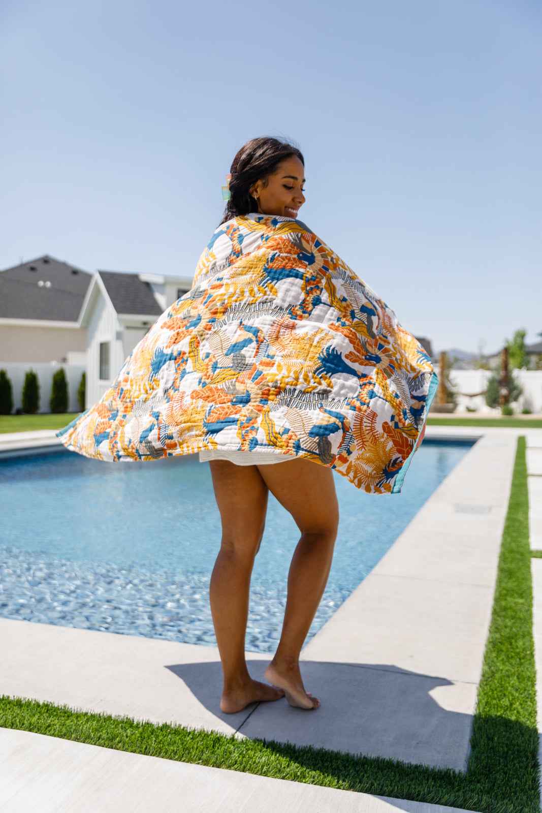 Luxury Beach Towel in Bird Of Paradise - Liarian Unlimited Boutique