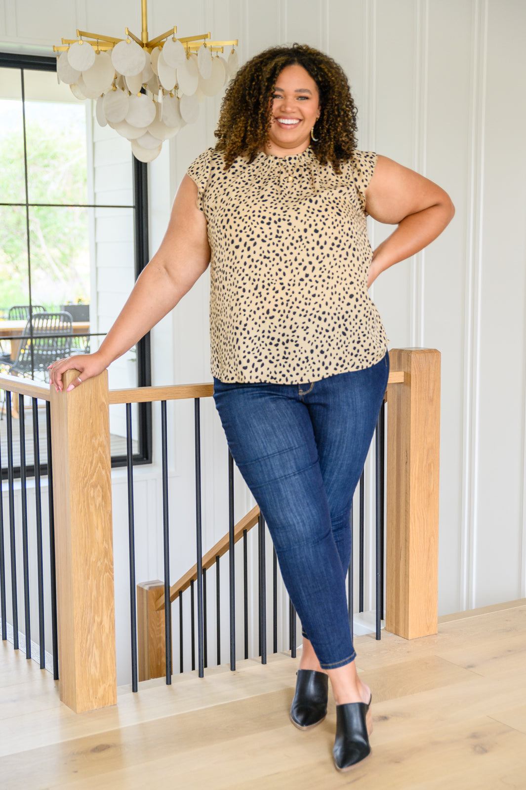 Pantalones vaqueros ajustados Georgia Back Yoke con bolsillo para el móvil