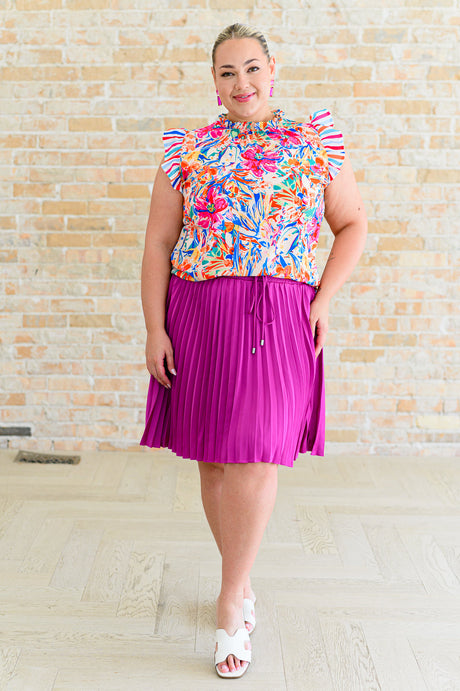 Blusa con mangas con volantes Get Out of Town